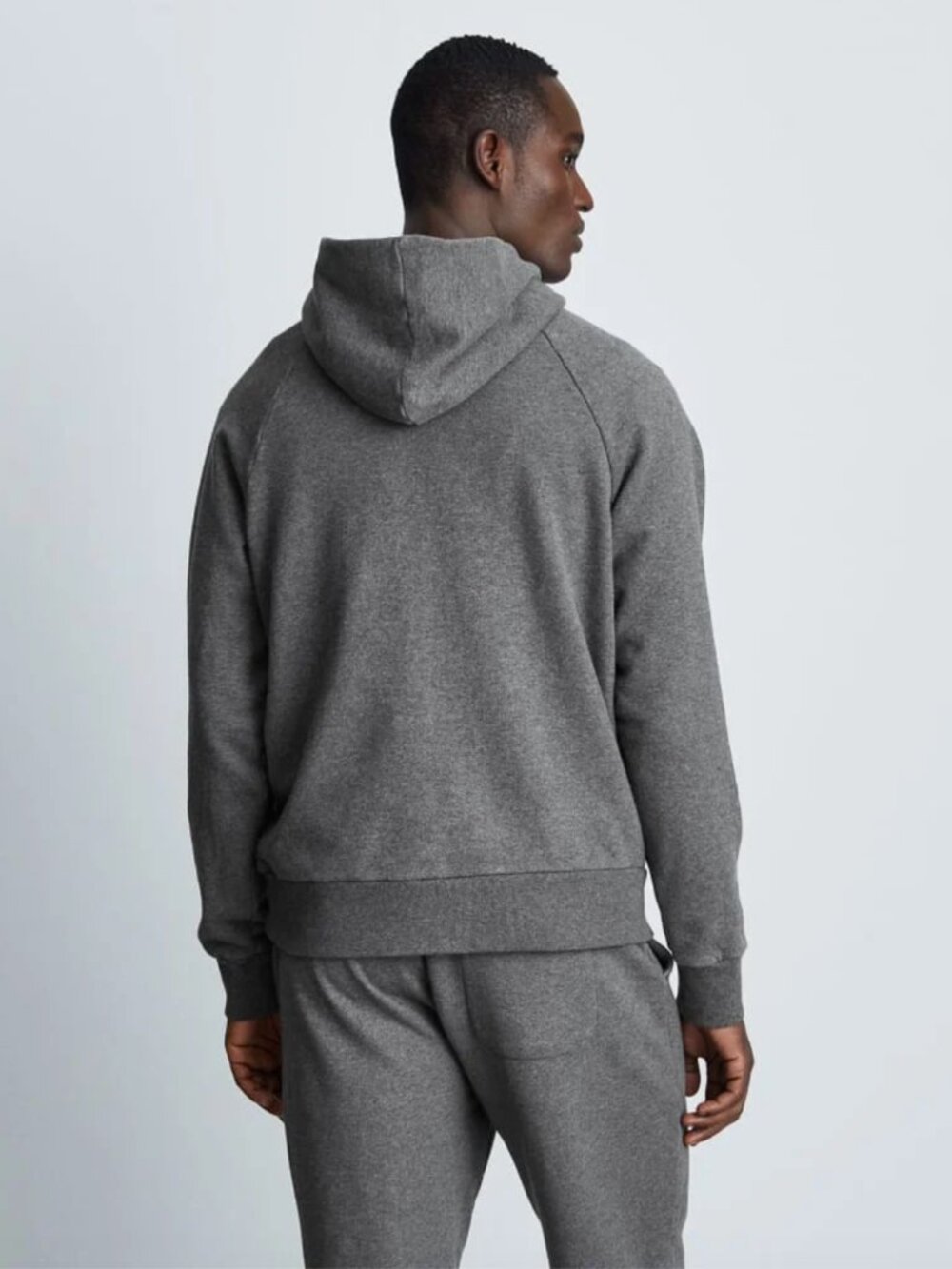 EVERLANE Track Hoodie in Dark Heather Grey - Picture 3 of 8